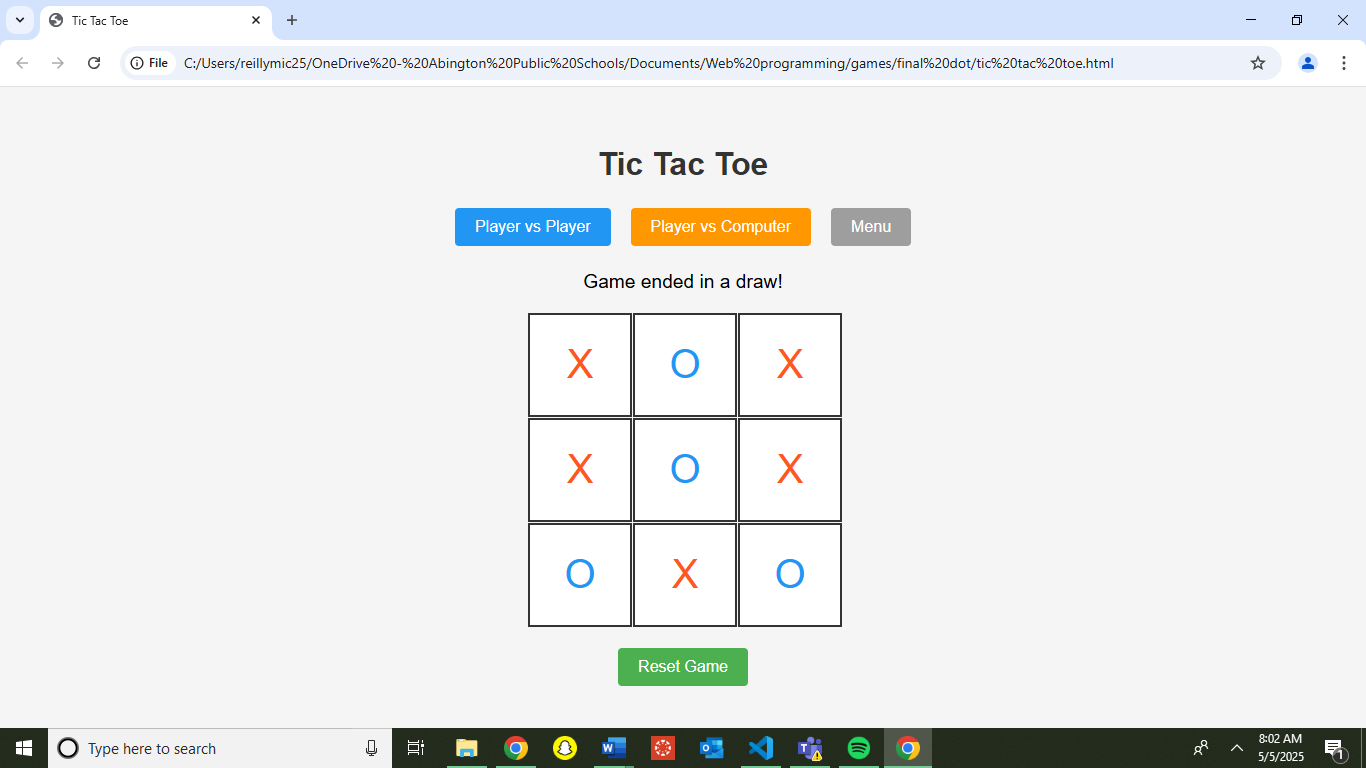 tic tac toe